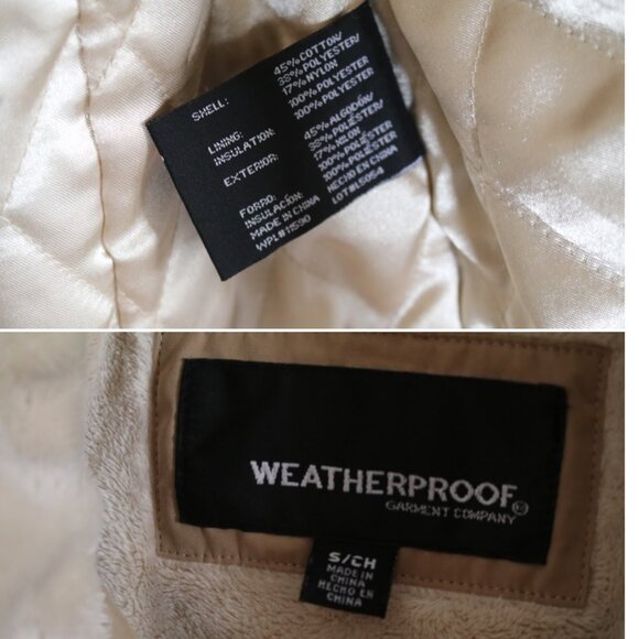 Weatherproof Insulated Anorak Cargo Utility Coat Jacket - Khaki/Tan, Size S - Picture 13 of 16